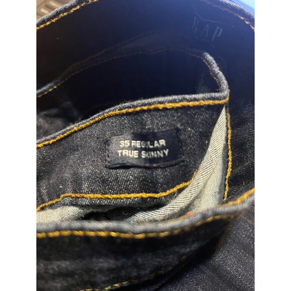 GAP Denim Women's Jeans Sculpt True Skinny High Rise Side Zip Blue 40x27 / 35R - Picture 5 of 12